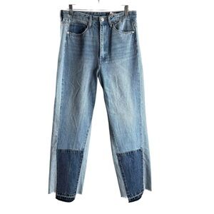 BLANK NYC SIZE 30 BLUE DENIM THE HOWARD JEANS WITH PATCHES $98